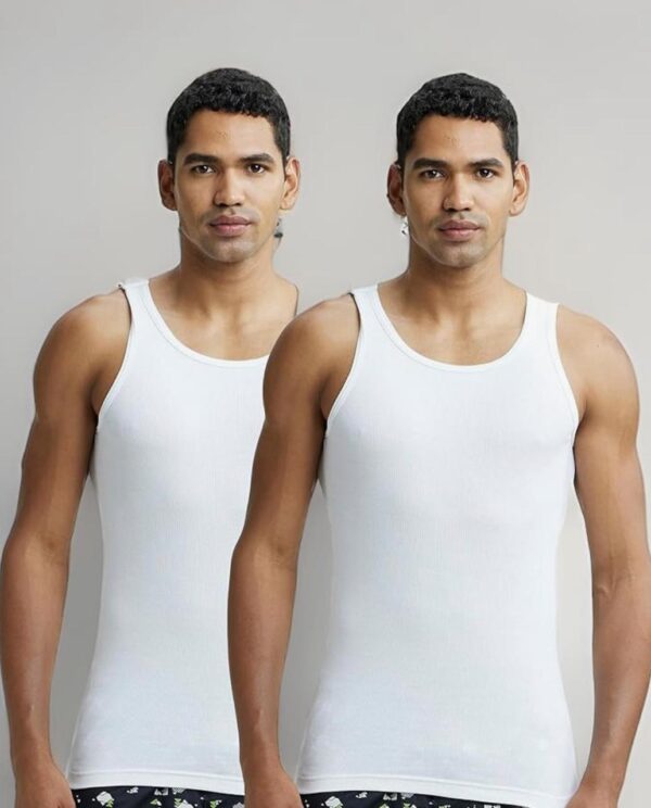 Jockey 8823 Men's Super Combed Cotton Rib Slim Fit Round Neck Sleeveless Vest with Stay Fresh Properties (Pack of 2)