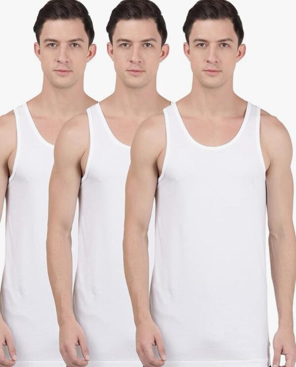 Jockey 8820 Men's Super Combed Cotton Round Neck Sleeveless Vest Pack of 3)