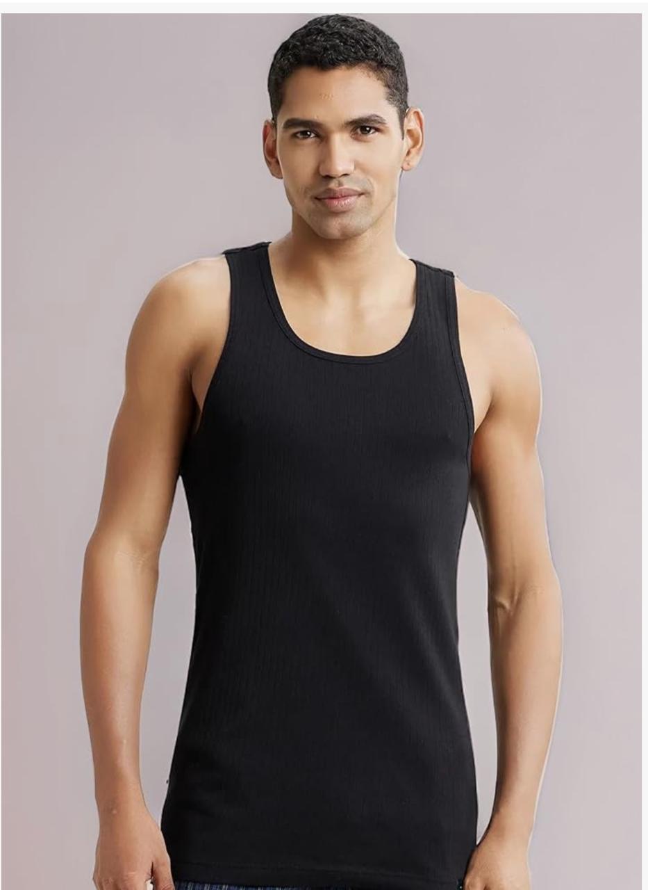 Jockey 9922 Men's Super Combed Cotton Rib Slim Fit Gym Vest