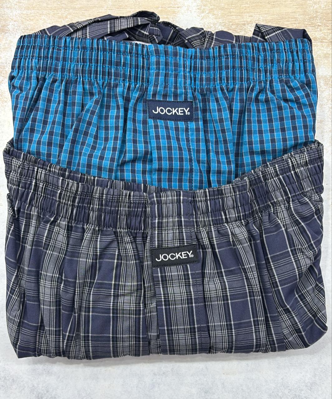 Jockey 1223 Men's Super Combed Mercerized Cotton Woven Checkered Boxer Shorts with Side Pocket (Pack of 2) - Image 3