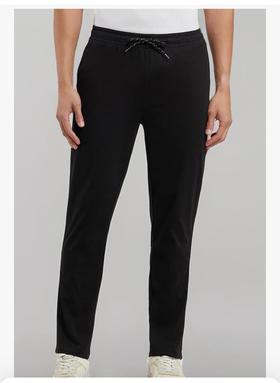 Jockey 9500 Men's Super Combed Cotton Rich Regular Fit Mid Rise Trackpants with Side Pockets