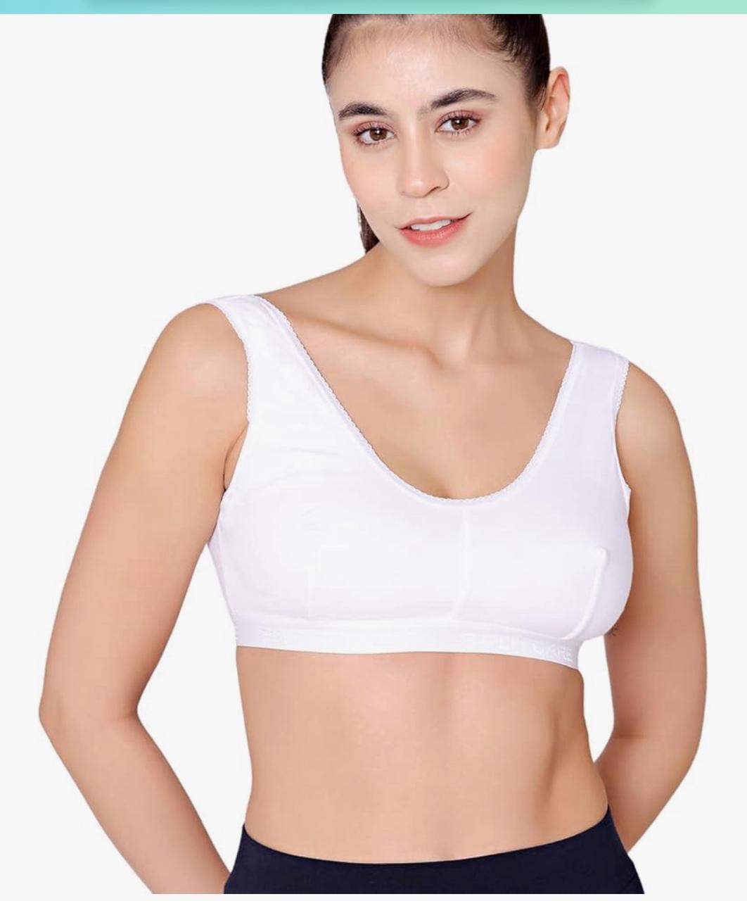 Bodycare Women's Spandex And Cotton Non Padded Wire Free Sports Bra - Image 3