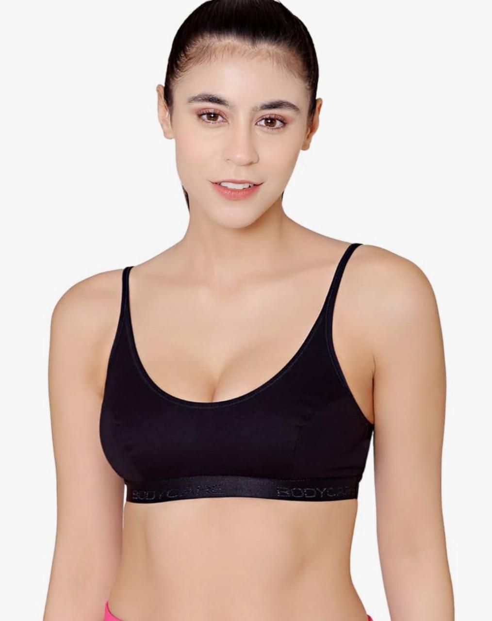 BODYCARE Women Spandex, Cotton Wire Free Sports BRA (E1608BSW) - Image 2